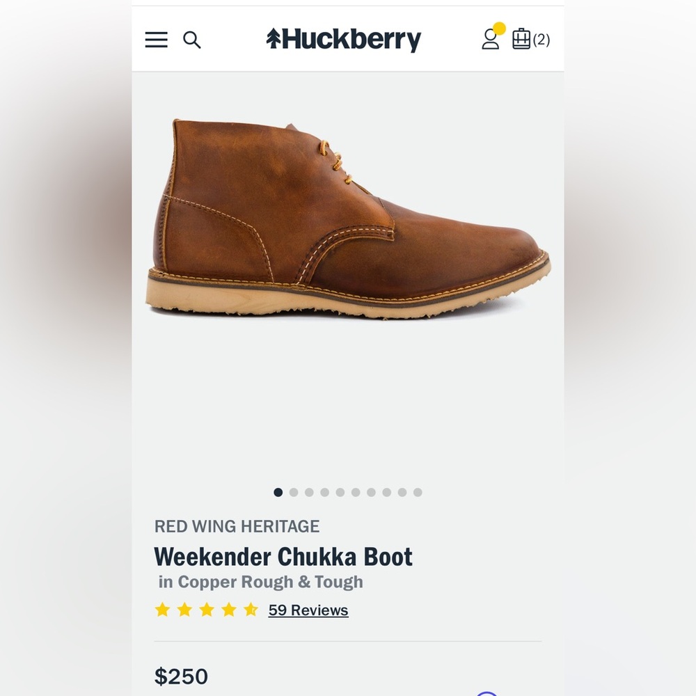 Red Wing Heritage Weekender Chukka Boot in Copper Rough and Tough